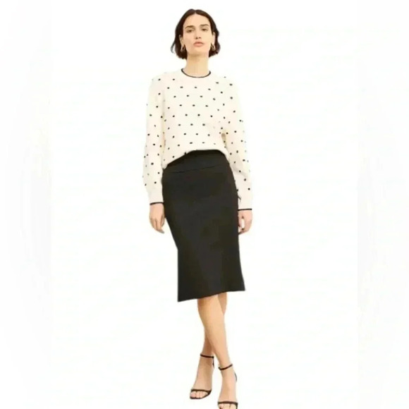 MM Lafleur The Harlem skirt - Jardigan Knit In Black Size X-Small - Picture 1 of 9